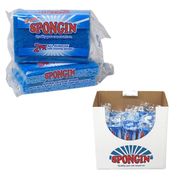 SPONGE SCOURING 2PK ALL PURPOSE IN FLOOR DISPLAY