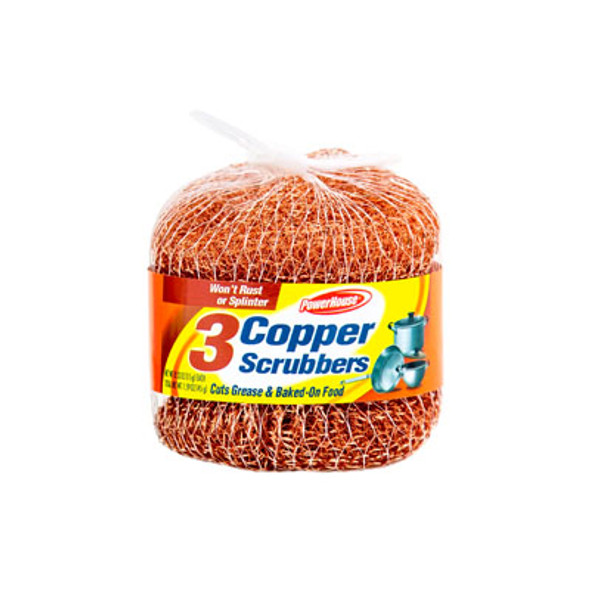 SCOURING PADS 3CT COPPER SCRUBBERS POWERHOUSE SCOURING PADS 3CT COPPER SCRUBBERS POWERHOUSE
