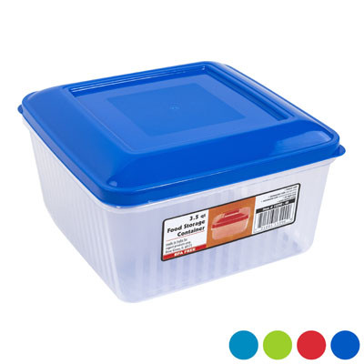 FOOD STORAGE CONT SQ 4.75 INCH 3.5QT DOME TOP 4 COLORS IN PDQ
