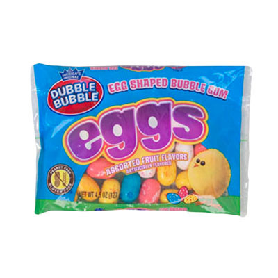 EASTER CANDY DUBBLE BUBBLE EGG SHAPED BUBBLE GUM 4.5OZ BAG