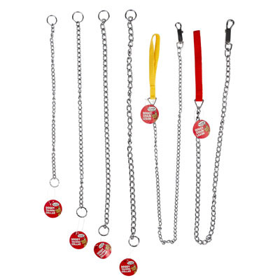 DOG CHOKE CHAIN & LEASH ASST 3 LEASHES & 4 CHOKE CHAINS