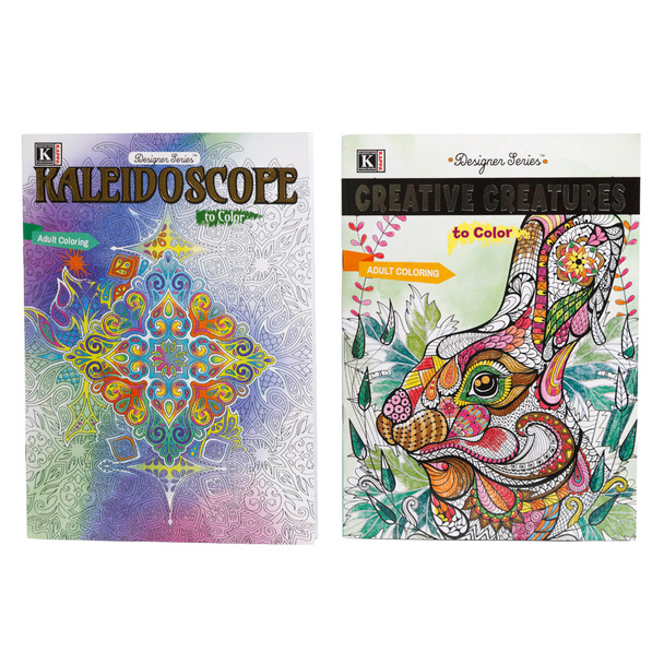 COLORING BOOK ADULT 2-ASSORTED RANDOM DESIGNS PPD COUNTER DISPLAY $3.95