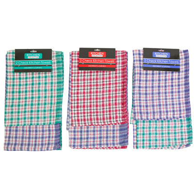 KITCHEN TOWELS 2PK 16X26ASSORTED COLORS
