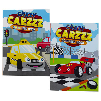 COLORING BOOK CRAZY CARZZZ 24-CT COUNTER DISPLAY