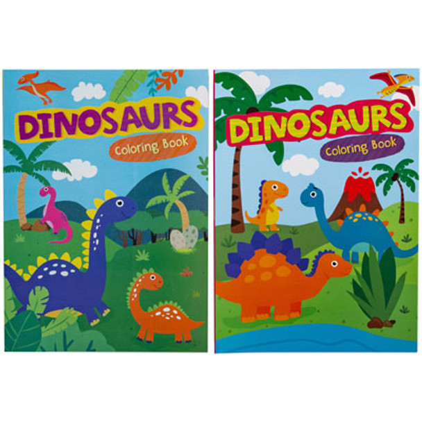 COLORING BOOK DINOSAURS 24-CT 2 ASSORTED COUNTER DISPLAY