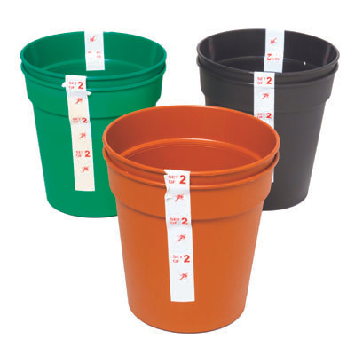 PLANTER 5.5"X 5.5" STARTER POTS 2 TERRA, GREEN, BROWN IN PDQ #FAM GR 5.5