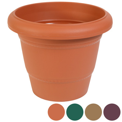 PLANTER ROUND 14D X 11H 4 COLORS POLY BAG #LILLY 14