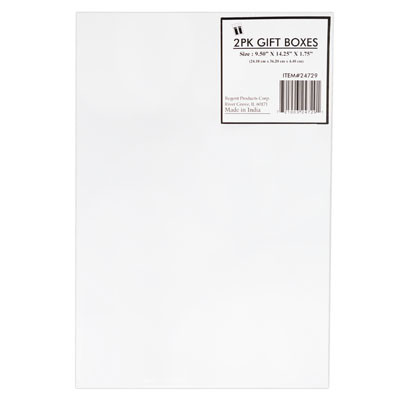 GIFT BOX 2PK SHIRT WHITE 9.38 X 14.75 X 1.94
