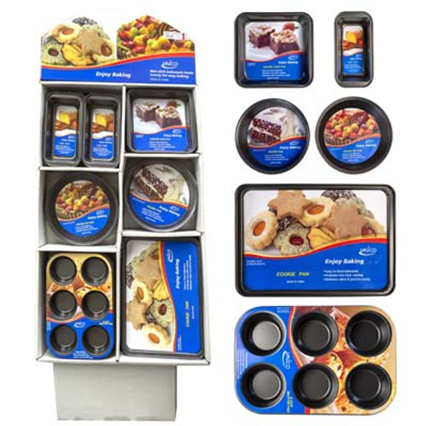 BAKEWARE NON-STICK 96PC 6 ASSORTED FLOOR DISPLAY