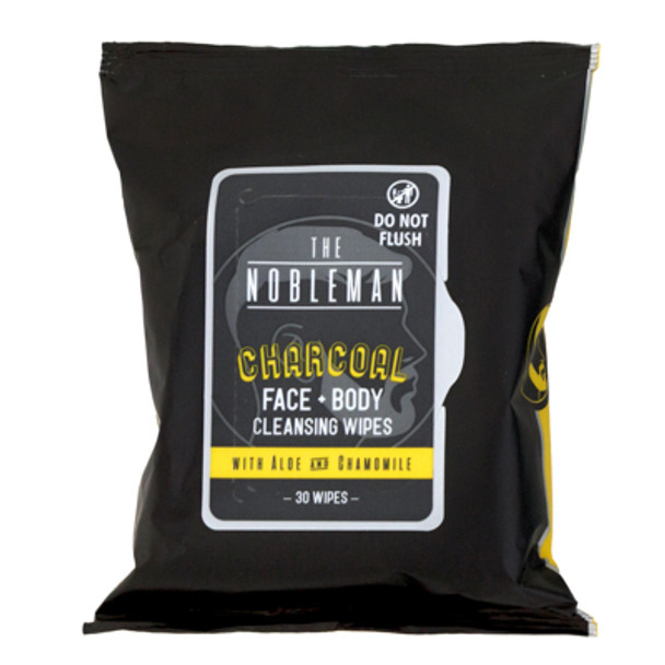 FACE & BODY MENS WIPES 24-PC 30-CT CHARCOAL NOBLEMAN COUNTER DISPLAY NO ONLINE SALES MAP PRICING