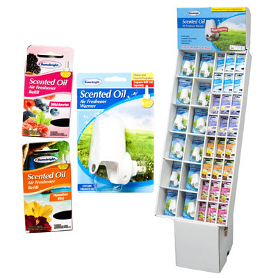 AIR FRESHENERS WARMER AND OIL 96PC HOMEBRIGHT FLOOR DISPLAY SELL IN USA ONLY
