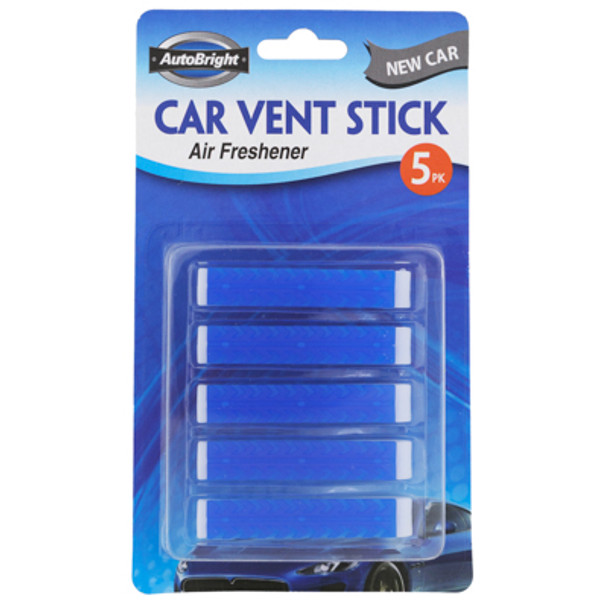 AIR FRESHENER NEW CAR SCENTCAR VENT STICK 5PK CARDED AIR FRESHENER NEW CAR SCENTCAR VENT STICK 5PK CARDED