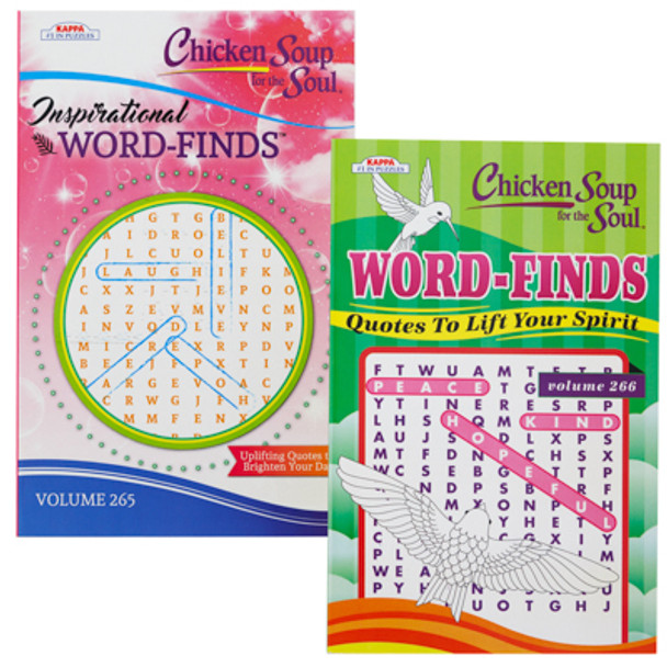 CHICKEN SOUP FOR THE SOUL WORD FINDS INSPIRATIONAL 2 ASSORTED PPD COUNTER DISPLAY $3.95 CHICKEN SOUP FOR THE SOUL WORD FINDS INSPIRATIONAL 2 ASSORTED PPD COUNTER DISPLAY $3.95