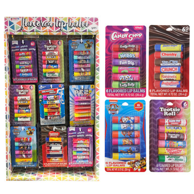 LIP BALM 6 PACK ASSORTED #42AS00365Q HALF POWER PANEL - USA ONLY NO EXPORT