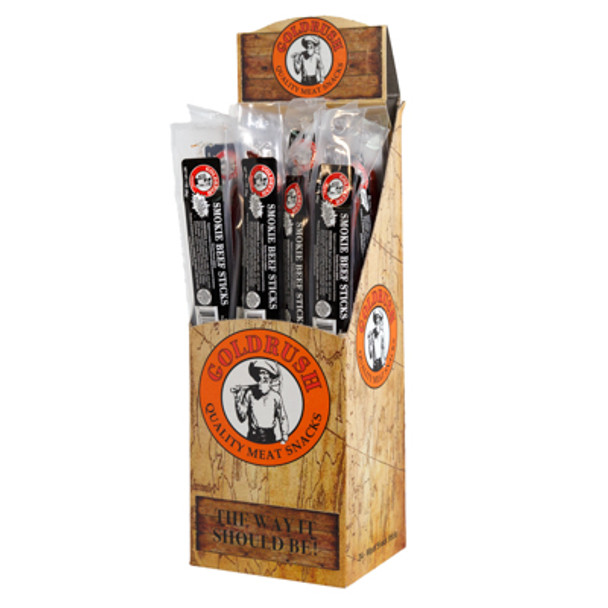 BEEF STICKS BLACK PEPPER 24PC 1OZ COUNTER DISPLAY SELL IN USA ONLY