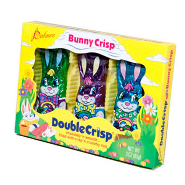 EASTER CANDY BUNNY CRISP 3PK 3OZ FOILWRAPPED/WINDOW BOXED/IN PDQ EASTER CANDY BUNNY CRISP 3PK 3OZ FOILWRAPPED/WINDOW BOXED/IN PDQ
