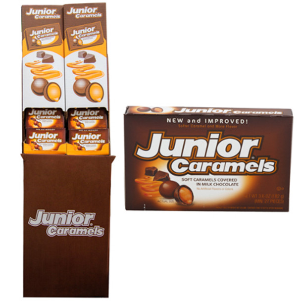 JUNIOR CARAMEL THEATER BOX CANDY 3.6OZ FLOOR DISPLAY JUNIOR CARAMEL THEATER BOX CANDY 3.6OZ FLOOR DISPLAY