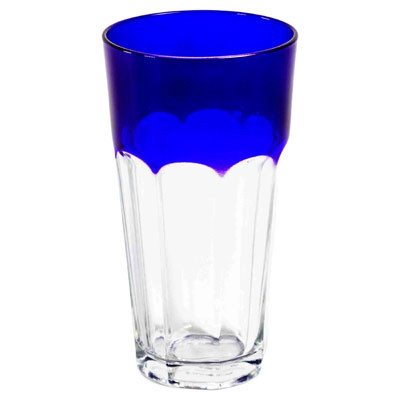 DRINKWARE 13OZ TRANSPARENT PURPLE TOP OCTA BASE GLASS