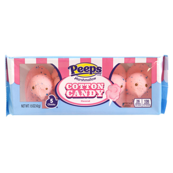EASTER CANDY PEEPS COTTON CANDY MARSHMALLOW CHICKS 5CT 1.5 OZ EASTER CANDY PEEPS COTTON CANDY MARSHMALLOW CHICKS 5CT 1.5 OZ
