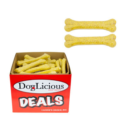 DOG TREATS 8-9 INCH MUNCHY JUMBO BONE RAWHIDE CHEW COUNTER DISPLAY