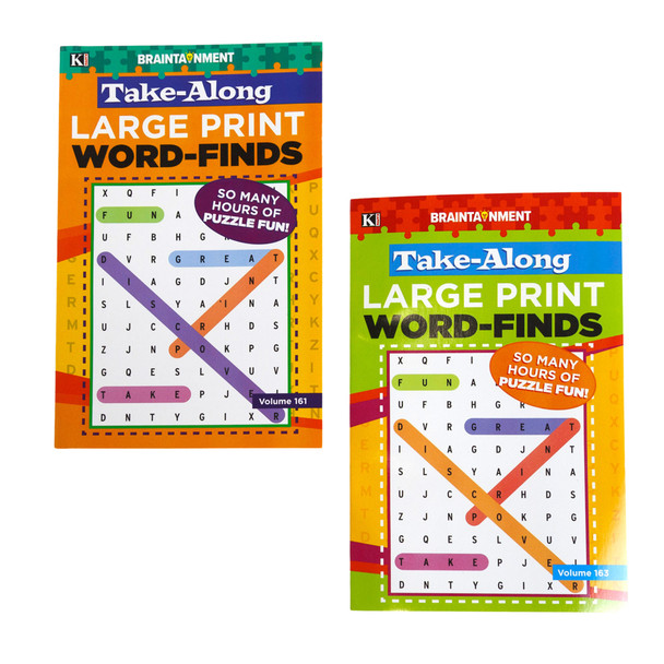 WORD FIND LARGE PRINT TRAVELSIZE 2 ASST IN 144PC FLOOR DISP $3.95