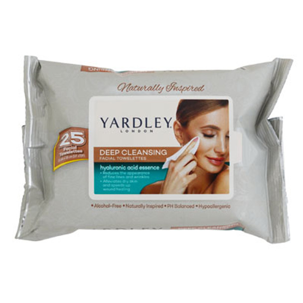 FACIAL WIPES 25CT YARDLEY HYALURONIC ACID ESSENCE