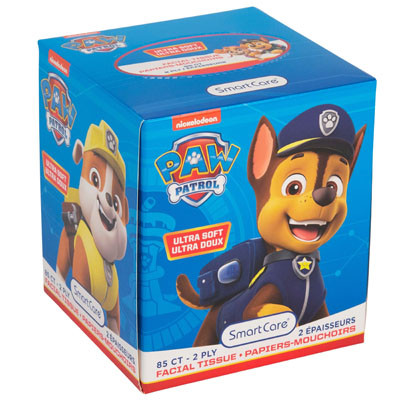 FACIAL TISSUE 85CT PAW PATROL 2PLY WHITE BOXED