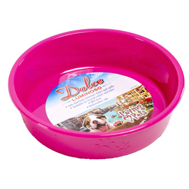 PET BOWL LARGE PINK W/PAW DESIGN6.34 CUPS (1500 ML)NON-SKID BASE