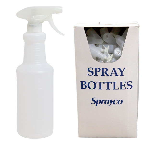 SPRAY BOTTLE 28OZ 120PC DISPLAY ADJUSTABLE SPRAYER ASSEMBLED #P-28