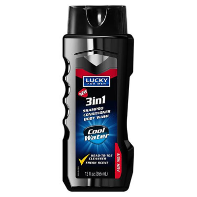 HAIR/BODY WASH MENS 12 OZ COOL WATER LUCKY BRAND