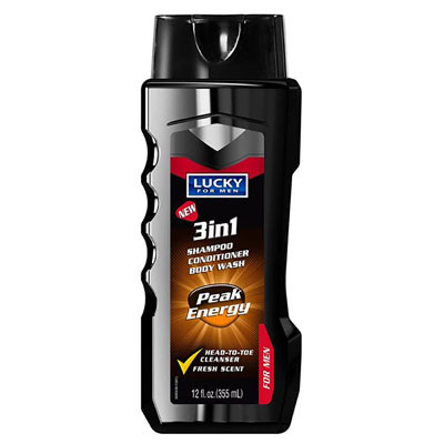HAIR/BODY WASH MENS 3-N-1 12 OZ PEAK ENERGY LUCKY BRAND