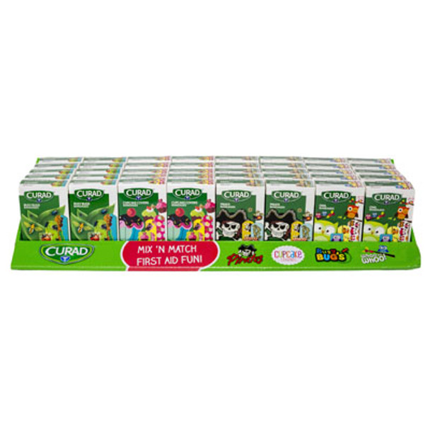 BANDAGES KIDS 20CT 40PC CURAD 4 ASSORTED COUNTER DISPLAY