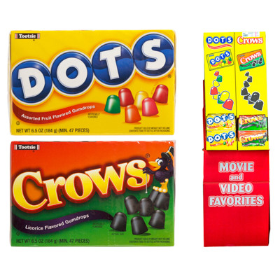 DOTS ORIGINAL W/CROWS 6.5 OZ BOX IN 72CT FLOOR DISPLAY
