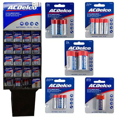 BATTERIES 160CT 5 ASSORTED HEAVY DUTY AC DELCO FLOOR DISPLAY