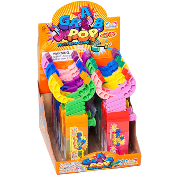 GRAB POP FRUIT FLAVORED CANDY ASSORTED FLAVORS COUNTER DISPLAY