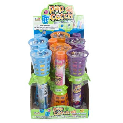 CANDY POP & CATCH WITH LOLLIPOP .39OZ COUNTER DISPLAY