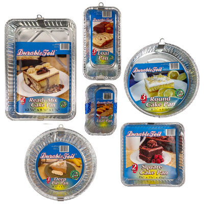 ALUMINUM BAKEWARE 108PC 6 ASSORTED MULTI-PC CAKE/LOAF/PIE PANS FLOOR DISPLAY MADE IN USA