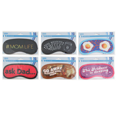 EYE MASK SATIN 6AST DESIGNS HBA PB/TCD
