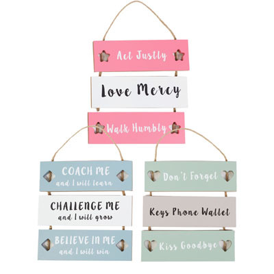 WALL PLAQUE 3AST INSPIRATIONS 3-SECTION 7.09 X 7.87IN UPC/MDFCOMPLY LABEL