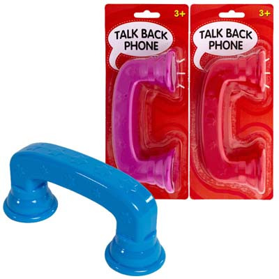 TALK BACK TOY PHONE BLISTER 3AST COLORS