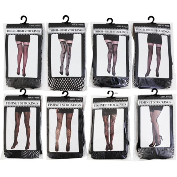 COSTUME FISHNET/LACE STOCKINGS & THIGH-HIGHS 8AST OPP INSERT CARD COSTUME FISHNET/LACE STOCKINGS & THIGH-HIGHS 8AST OPP INSERT CARD
