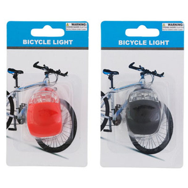 BICYCLE LIGHT LED RED 3 FUNCTION 1.3 X 1.8IN CLIP-ON 2AST CLRS BLISTERCARD