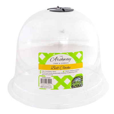 BELL CLOCHE PLASTIC 10 D X 7 H W/ROTATING VENT TOP PROTECT SEEDLINGS FROM BIRDS/PESTS/FROST/WIND