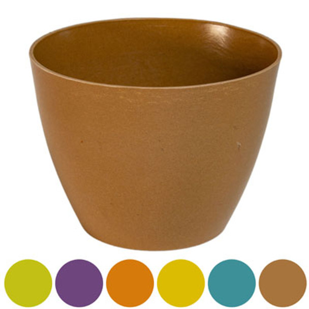 PLANTER ECOFRIENDLY BAMBOO FIBER 6.25D X 4.75 H 6AST COLORS L&G LABEL