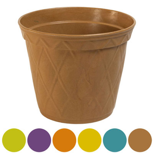 PLANTER ECOFRIENDLY BAMBOO FIBER 7.48 D X 6.3 H 6AST COLORS DIAMOND WEAVE DESIGN L&G LABEL PLANTER ECOFRIENDLY BAMBOO FIBER 7.48 D X 6.3 H 6AST COLORS DIAMOND WEAVE DESIGN L&G LABEL