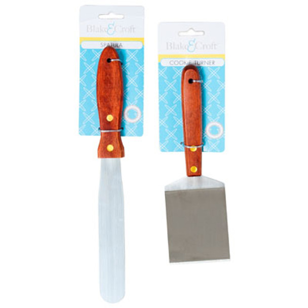 BAKING TOOLS S/S WOOD HANDLE COOKIE TURNER/FROSTING SPATULABAKING KITCHEN TCD