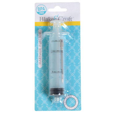 MARINADE INJECTOR PLST SYRINGE 1.25OZ CAPACITY B&C BLISTER