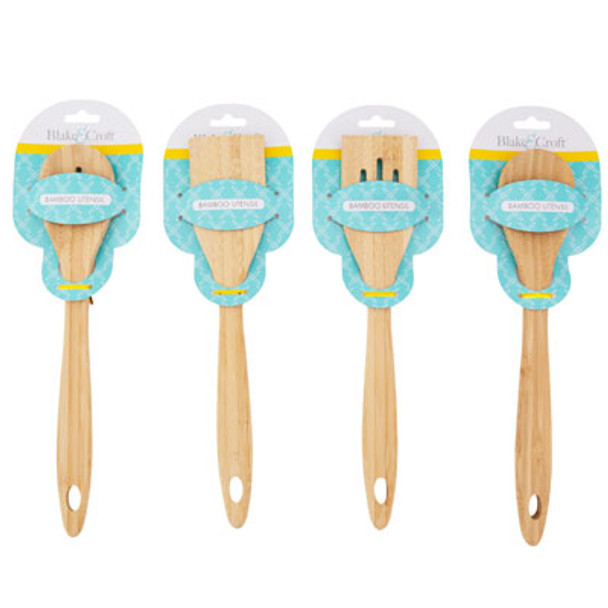 KITCHEN UTENSIL BAMBOO 4AST STYLES 12IN B&C TCD KITCHEN UTENSIL BAMBOO 4AST STYLES 12IN B&C TCD