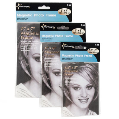 FRAME MAGNETIC 12PC ACRYLIC 3 SIZES 3.5X5/4X6/5X7 PBH ON MERCH STRIP