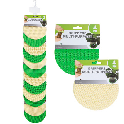 GRIPPERS MULTI-PURPOSE 4PK/5.5IN ROUND 2 AST COLOR/12PC MERCHSTRIP NO AMAZON SALES
